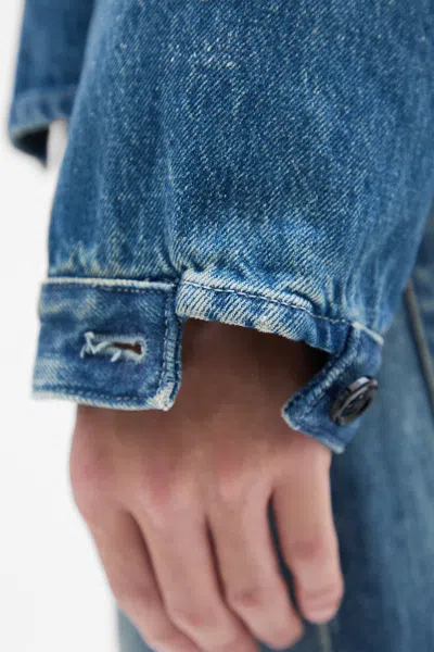 Ann Demeulemeester Juel Boxy Overshirt In Blue