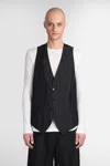 Ann Demeulemeester Juikko Vest In Black Viscose In Black