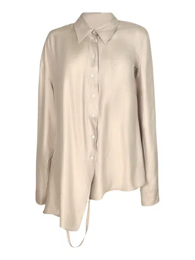 Ann Demeulemeester Jula Dropped Shoulder Shirt In Neutral