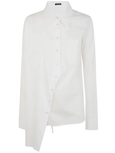 ANN DEMEULEMEESTER ANN DEMEULEMEESTER JULA DROPPED SHOULDER SHIRT POPELINE WHITE