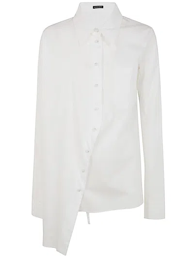 Ann Demeulemeester Jula Dropped Shoulder Shirt Popeline White