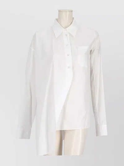 Ann Demeulemeester Julia Shirt Popeline Dropped Shoulder In White