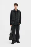 Ann Demeulemeester Vilken Sleeveless Cargo Overshirt In Black