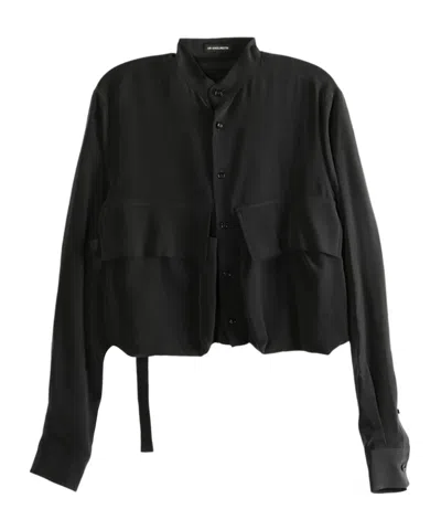 Ann Demeulemeester Karita Cargo Cropped Shirt In Black