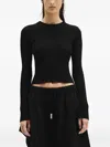 Ann Demeulemeester Kati Cropped Ribbed T-shirt