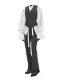 Ann Demeulemeester Kel Slim Fit Bootcut Trousers In Gray