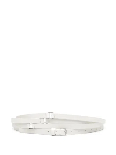 Ann Demeulemeester Kepa 1,5cm Triple Wrap Belt Oily Calf Sk In White