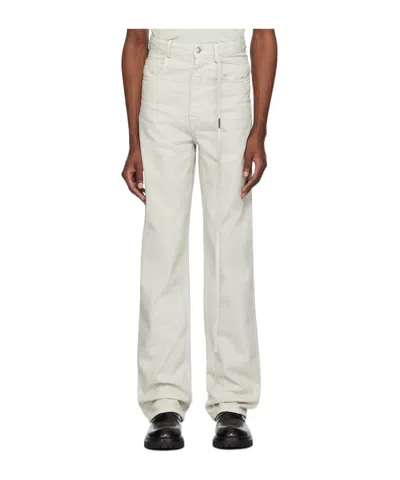 Ann Demeulemeester Off-white Kevin Jeans In Aqua Marine