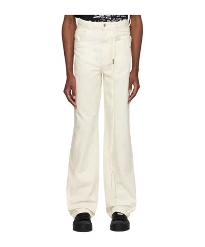 Ann Demeulemeester Off-white Kevin Jeans In Chalk