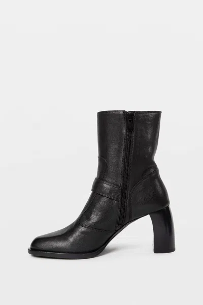 Ann Demeulemeester Klarissa Heeled Ankle Boots With Belt In Black