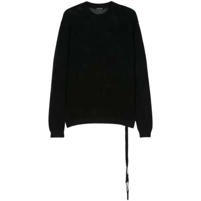 Ann Demeulemeester Open-knit Jumper In Black