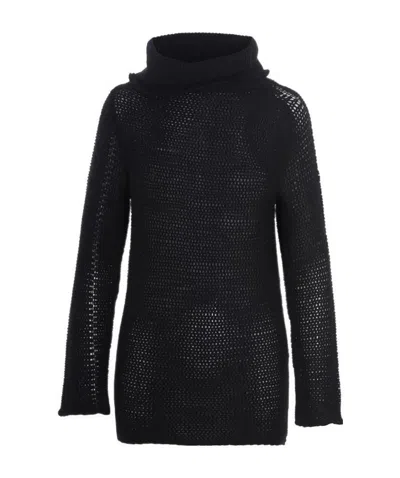 Ann Demeulemeester Knitted Pullover In Black