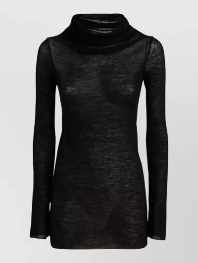 Ann Demeulemeester Knitted Top In Black