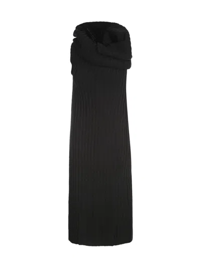 Ann Demeulemeester Women Kris Knitted 3-holes Top In Black
