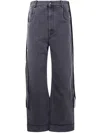 Ann Demeulemeester Wide-leg Cotton Jeans In Black