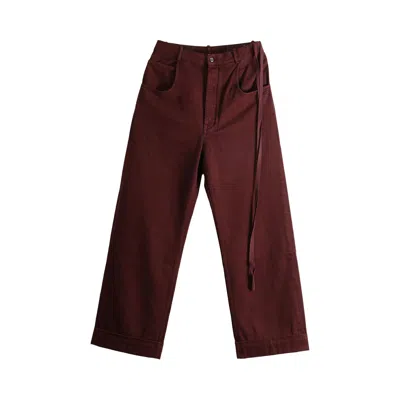 Pre-owned Ann Demeulemeester Kristel 5-pockets High Comfort Trousers 'mahogany' | Tan | Women's Size 40
