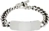 Ann Demeulemeester Kusta Quote Chain Bracelet In Metallic