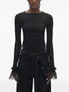 Ann Demeulemeester Lace-detail Top In Black