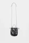 Ann Demeulemeester Lace-up Crossbody Bag In Black