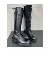 Ann Demeulemeester Lace Up High Boots In Black