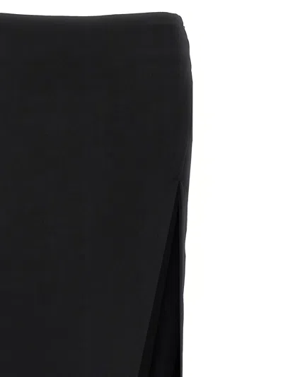 Ann Demeulemeester Lamb Leather Mini Women's Skirt In Black