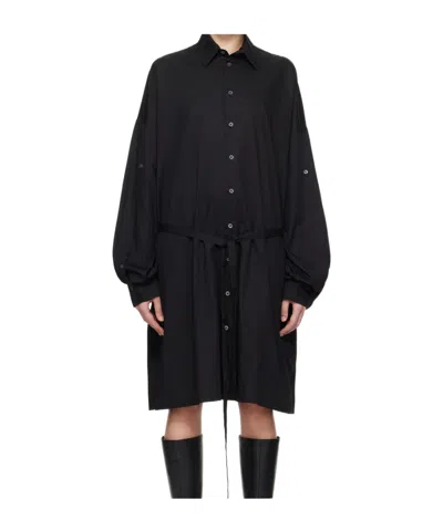 Ann Demeulemeester Lapel Dress In Black