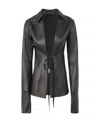 Ann Demeulemeester Linsey Open Front Fitted Shirt In Black