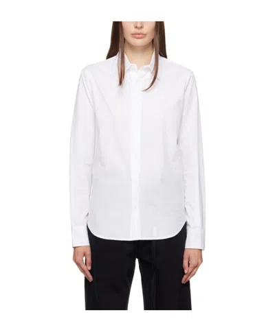 Ann Demeulemeester Lapel Long-sleeved Shirt In White
