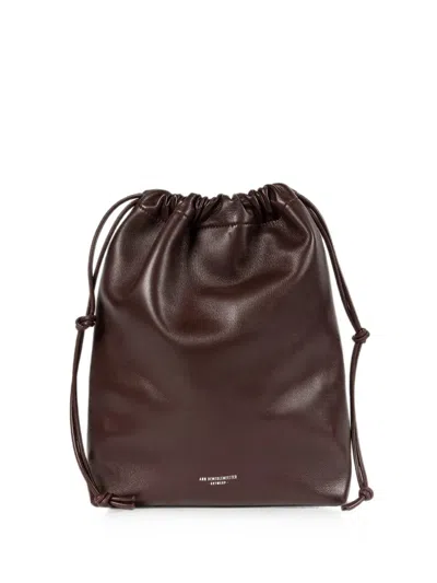 Ann Demeulemeester Large Philippa Bucket Bag In Brown