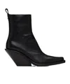 Ann Demeulemeester 60mm Vesper Leather Ankle Boots In Black
