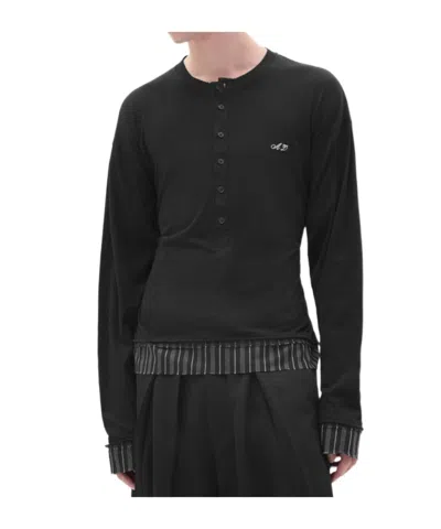 Ann Demeulemeester Las Serafino Long-sleeved T-shirt In Black
