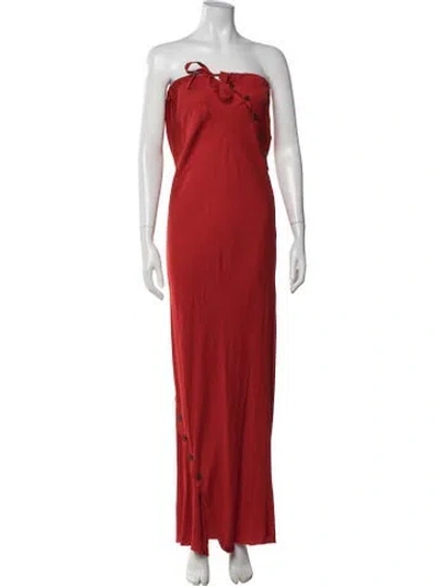 Pre-owned Ann Demeulemeester Late 2000's - Early 2010's Long Dress In Red