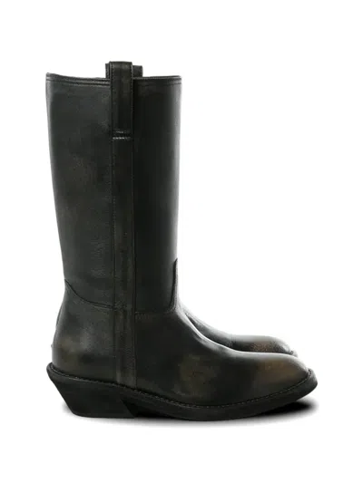 Ann Demeulemeester Latix Cowboy Boots In Green
