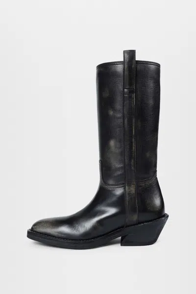 Ann Demeulemeester Laxit Pull On Boots In Black
