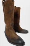 Ann Demeulemeester Laxit Pull On Boots In Brown