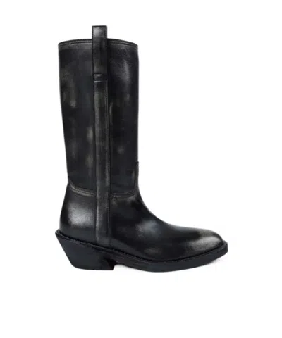Ann Demeulemeester Laxit Pull-on Boots In Black