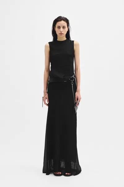 Ann Demeulemeester Leah Long Asymmetric Dress In Multicolor