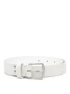 Ann Demeulemeester Willow 2,5cm Belt Oily Calf Skin By Ann Demeulemees In White