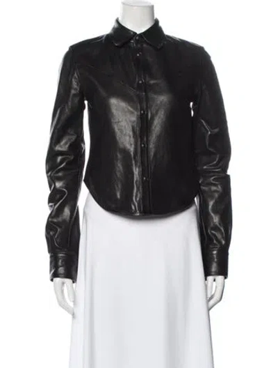 Pre-owned Ann Demeulemeester Leather Biker Jacket W/ Tags In Black