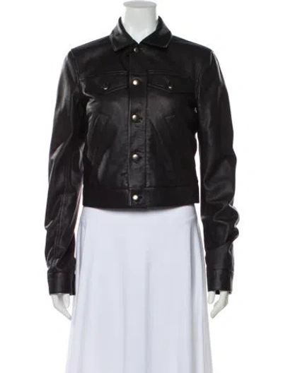 Pre-owned Ann Demeulemeester Leather Biker Jacket W/ Tags In Gray