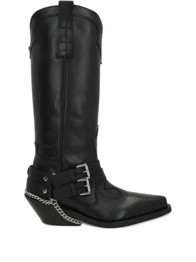 Ann Demeulemeester Finnbo Santiago Boots With Belts In Black