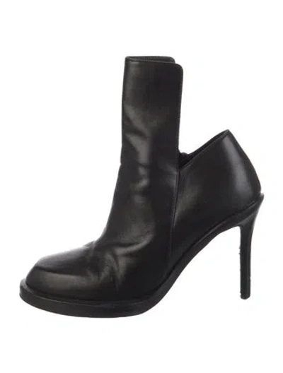 Pre-owned Ann Demeulemeester Leather Boots In Black