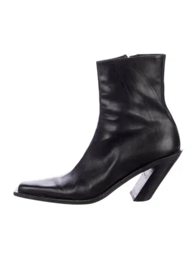 Pre-owned Ann Demeulemeester Leather Boots In Black