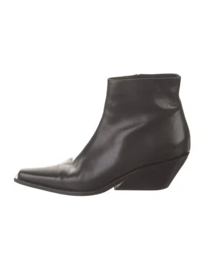 Pre-owned Ann Demeulemeester Leather Boots In Black