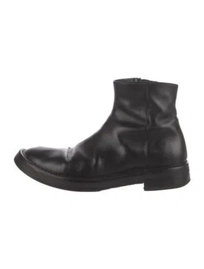Pre-owned Ann Demeulemeester Leather Boots In Black