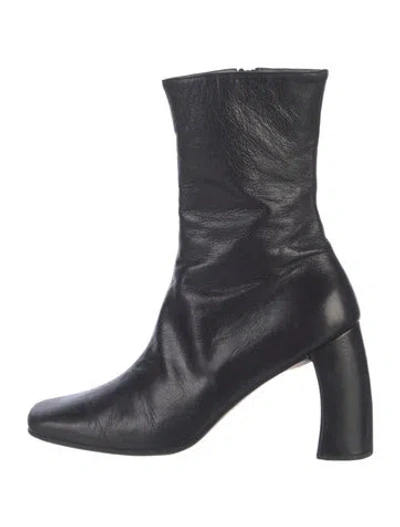 Pre-owned Ann Demeulemeester Leather Boots In Black