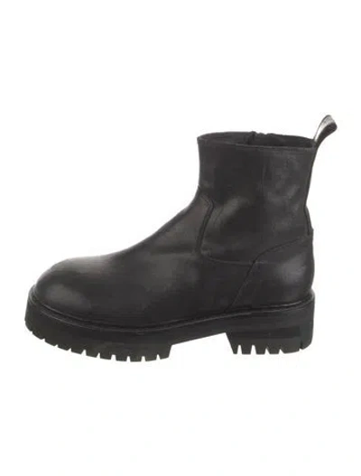 Pre-owned Ann Demeulemeester Leather Boots In Black
