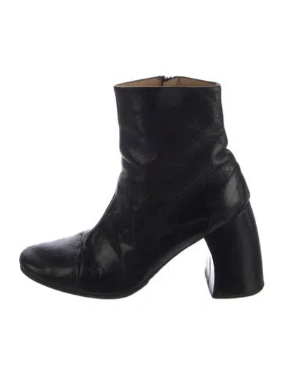 Pre-owned Ann Demeulemeester Leather Boots In Black