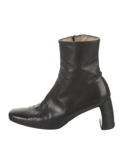 Pre-owned Ann Demeulemeester Leather Boots In Black
