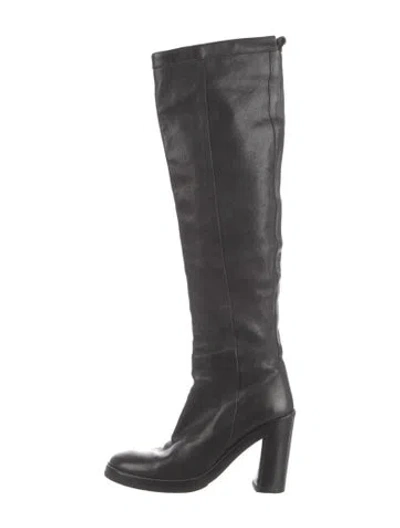 Pre-owned Ann Demeulemeester Leather Boots In Black